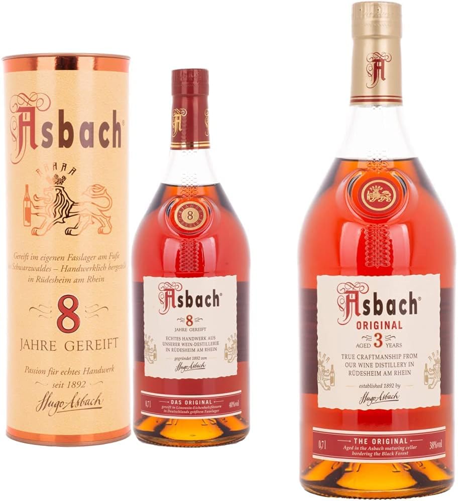 Asbach 8 Year Old German Brandy, 70 cl  Original 3 Years Old, 70 cl