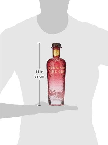 Mermaid Pink Gin, 70cl – Isle Of Wight Distillery, Genuine Hand-Crafted Small Batch, Premium London Dry Gin Made with Ethically Sourced Botanicals, No Added Sugar, Single Bottle
