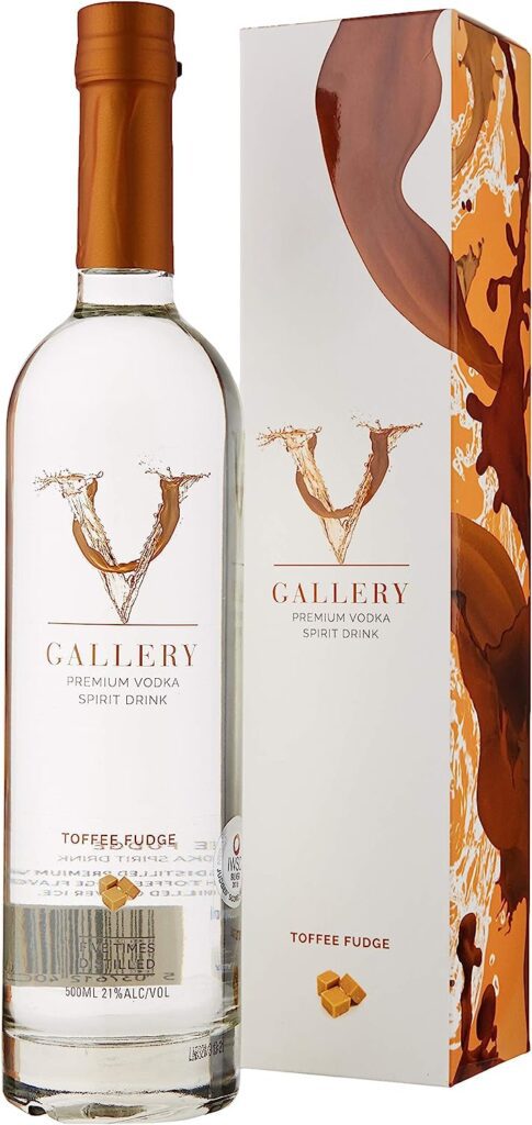 V Gallery Premium Toffee Fudge Flavoured Vodka Spirit Drink, 50cl